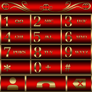 Abstract Red Dialer theme Mod
