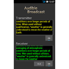 Audible Broadcast text to soun icon