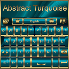 Abstract Turquoise Go Keyboard Mod