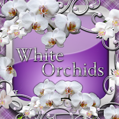 White Orchids Go Launcher them icon
