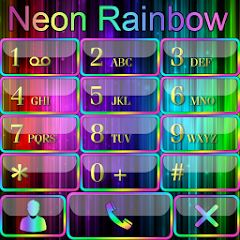 Neon Rainbow Dialer theme Mod
