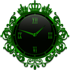 Green Crown Clock Widget Mod