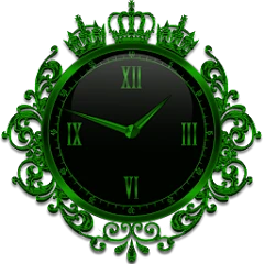 Green Crown Clock Widget Mod