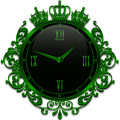 Green Crown Clock Widget icon