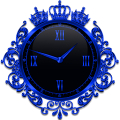 Blue Crown Clock Widget Mod