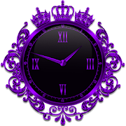 Purple Crown Clock Widget Mod