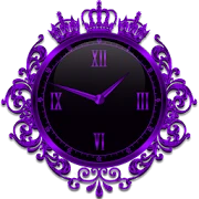 Purple Crown Clock Widget