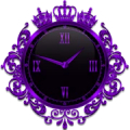 Purple Crown Clock Widget Mod