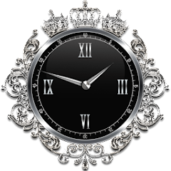Silver Crown Clock Widget Mod