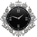 Silver Crown Clock Widget icon