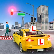 moderno carro dirigindo escola