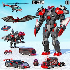 Dino Robot Transform Car Games Mod