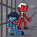 Red And Blue Stickman Prison Mod