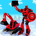 Snow Excavator Crane Transform Robot Shooting Game‏ Mod