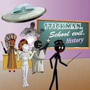 Stickman. School evil - history icon