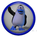 Poweramp skin Penguin blue APK