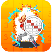 color by number DBZ super pixel art Mod