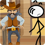 Stickman and guns icon