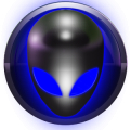 poweramp skin alien blue icon