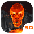 Flaming Skull 3D Theme Mod