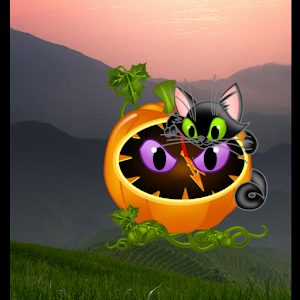 Animated Kitty Clock Widget Mod