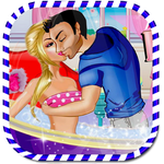 Lovers Kissing at Spa Salon icon