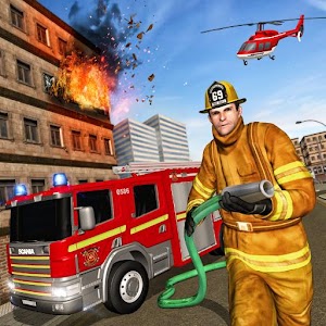 New Firefighter Real Truck Addictive Rescue Games Mod