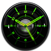 GAMMA Designer Clock Widget black glow green Mod