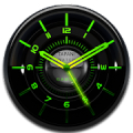 GAMMA Designer Clock Widget black glow green Mod