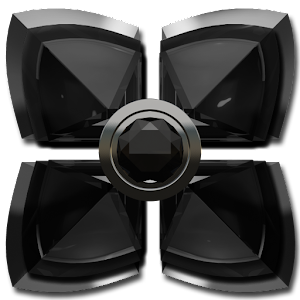 Next Launcher Theme Black Diam Mod