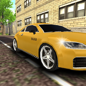 city taxi driver parking 3D icon