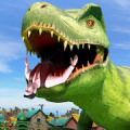 дикий динозавр Атака В город Mod