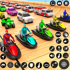 Superhero Car Games: Mega Ramp Mod
