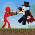 Red Stickman in Craft World Mod