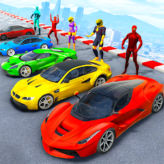 Superhero Game: Ramp Car Stunt Mod