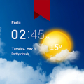 Transparent clock weather Pro icon