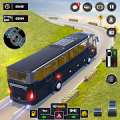 Modern City Coach Bus Driving icon