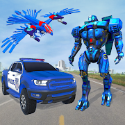 Flying Eagle Robot Car Games icon