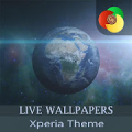 Earth in the galaxy| Xperia™Theme | Live Wallpaper Mod