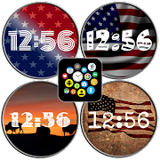 USA Flags watchface theme pack Mod