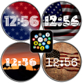 USA Flags watchface theme pack Mod