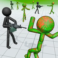 Stickman Zombie 3D Mod Apk 1.06 [Yenilmez]