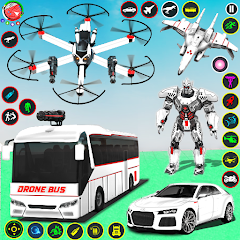 Bus Robot Car Drone Robot Game Mod