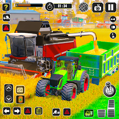 Tractor Farming Game Harvester MOD