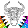 Animal coloring mandala pages Mod