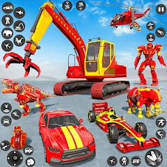 Juego de coche robot excavador