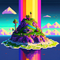 Pixel Art: Isla de color Mod