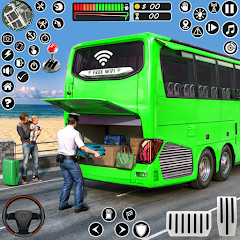 Coach Tourist Bus City Driving Mod