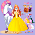 White Horse Princess Dress Up icon