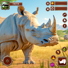 Virtual Wild Rhino Family Sim icon